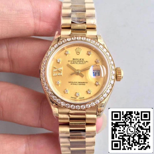 Rolex Lady Datejust 28mm 279138RBR 1:1 Best Edition Swiss ETA2824 Gold Wrapped