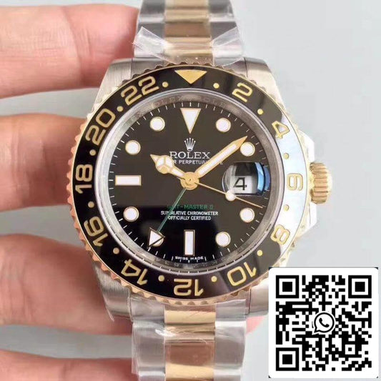 Rolex GMT-Master II 116713LN Noob Factory Men Watches 1:1 Best Edition Swiss ETA3186 Gold Wrapped