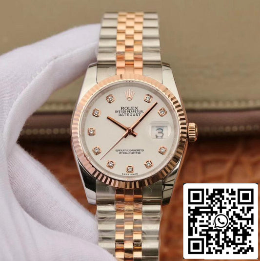 Rolex Datejust 36mm Stainless Steel Two Tone GM Factory 1:1 Best Edition 18K Gold Wrapped Swiss ETA3135