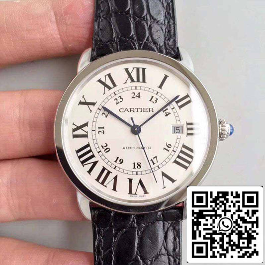 Ronde Solo De Cartier W6701010 ZF Factory Men Watches 1:1 Best Edition Swiss ETA9015 White Dial