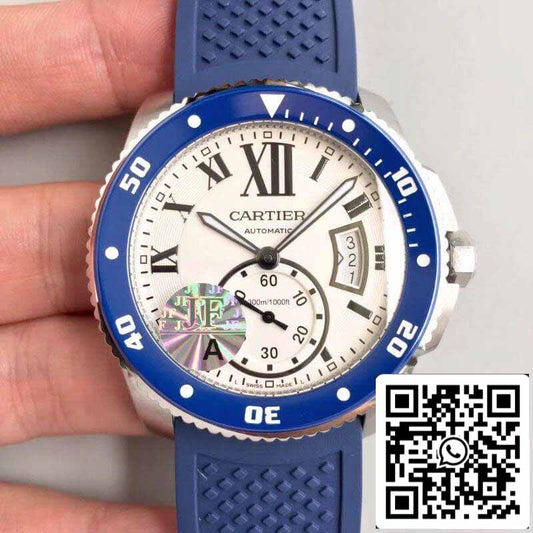 Calibre De Cartier Diver WSCA0011 JF Factory 1:1 Best Edition Swiss ETA2836-2 White Dial