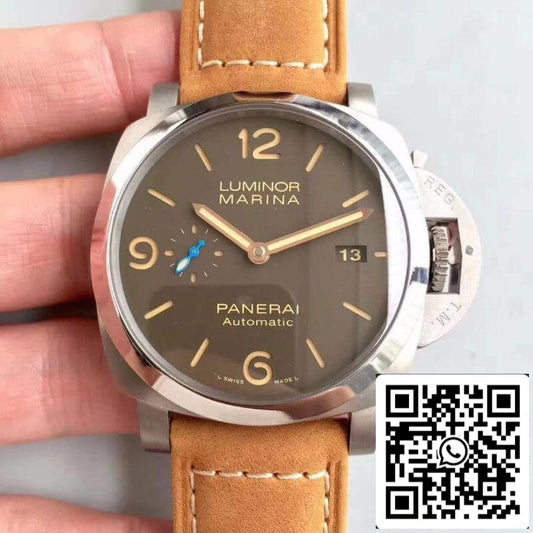 Panerai Luminor PAM1351 ZF Factory Men Watches 1:1 Best Edition Swiss ETA P9010 Brown Leather Strap