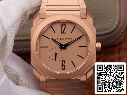 Bvlgari Octo Finissimo 102912 1:1 Best Edition BV Factory Rose Gold Dial