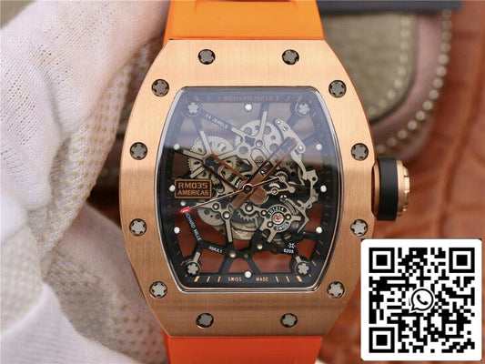 Richard Mille RM035 Americas KV Factory 1:1 Best Edition Orangefarbenes Armband