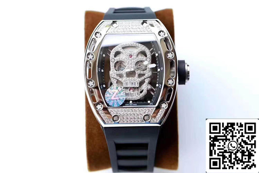 Richard Mille RM052 Z Factory 1:1 Best Edition Swiss ETA6T51 schwarzes Armband