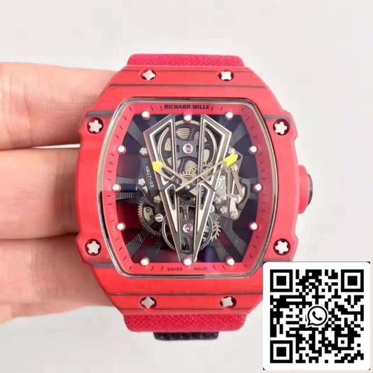Richard Mille RM27-03 KV Factory 1:1 Best Edition Swiss ETA9015 Red Forged Carbon