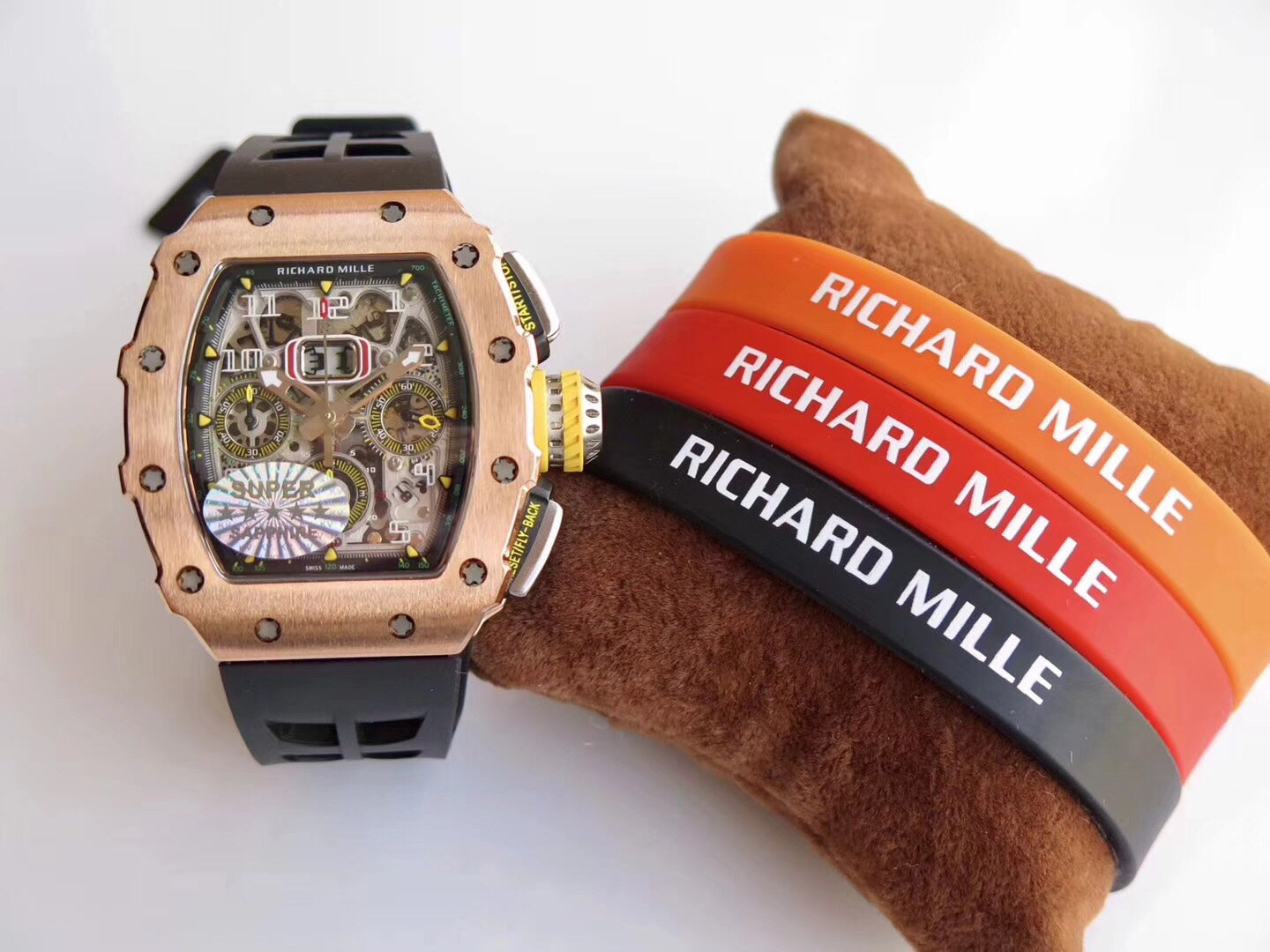 Richard Mille RM11-03 1:1 Meilleure édition KV Factory Bracelet rouge en fibre de carbone