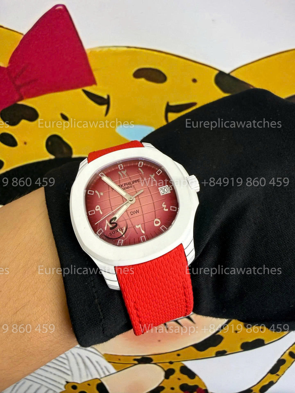 Sonic Factory Patek Philippe Aquanaut 5167 Red Dial and Fabric Strap