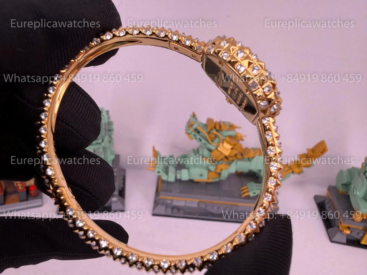 BBAF Cartier Baignoire 18.7mm YG – 18K Gold-Plated Moissanite Edition