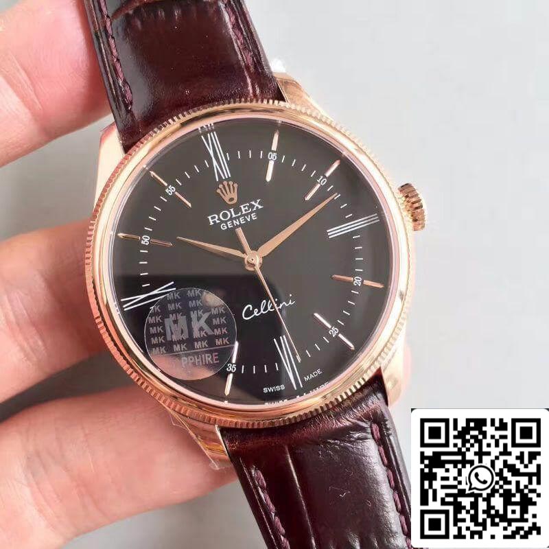 Rolex Cellini 50505 MKS Factory 1:1 Best Edition Swiss ETA3132 Black Dial