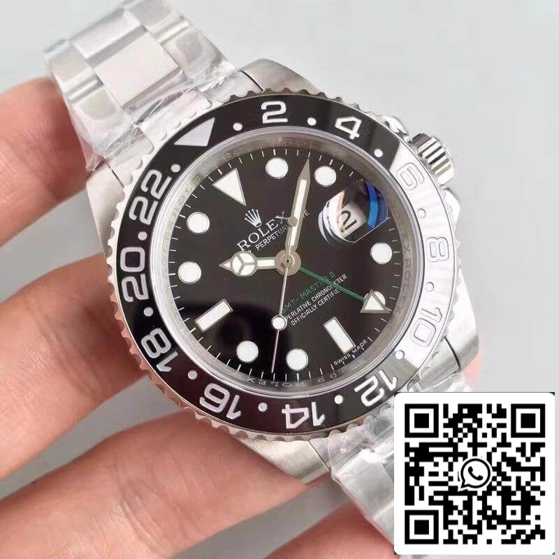 Rolex GMT-Master II 116710LN Noob Factory Schwarzes Zifferblatt 1:1 Best Edition Swiss ETA2836-2