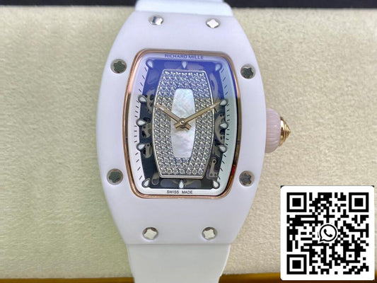 Richard Mille RM 07-01 1:1 Best Edition RM Factory Ceramic White Strap