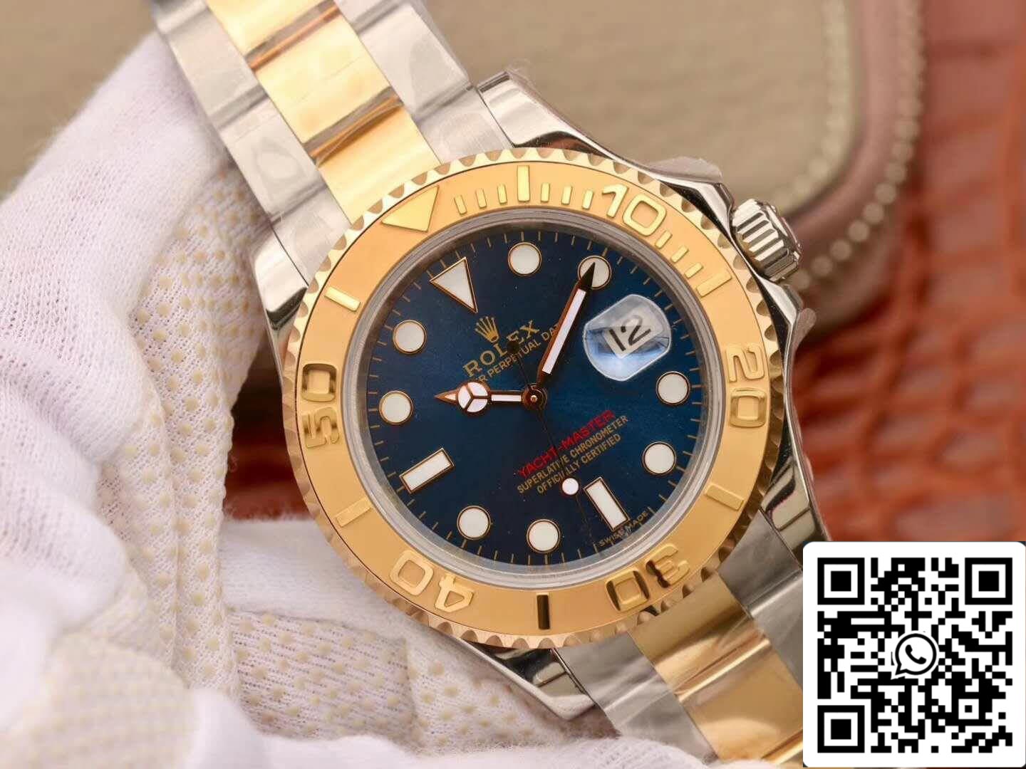 Rolex Yacht-Master 40mm 16623 1:1 Best Edition Swiss ETA2836 Gold Wrapped Blue Dial