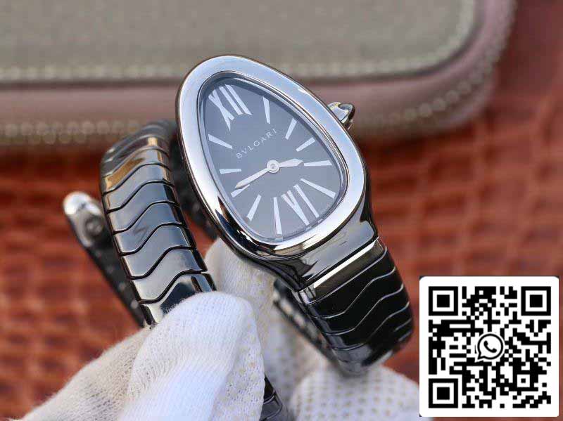 Bvlgari Srpenti Spiga 102735 1:1 Meilleure édition BV Factory Mouvement à quartz suisse en acier noir