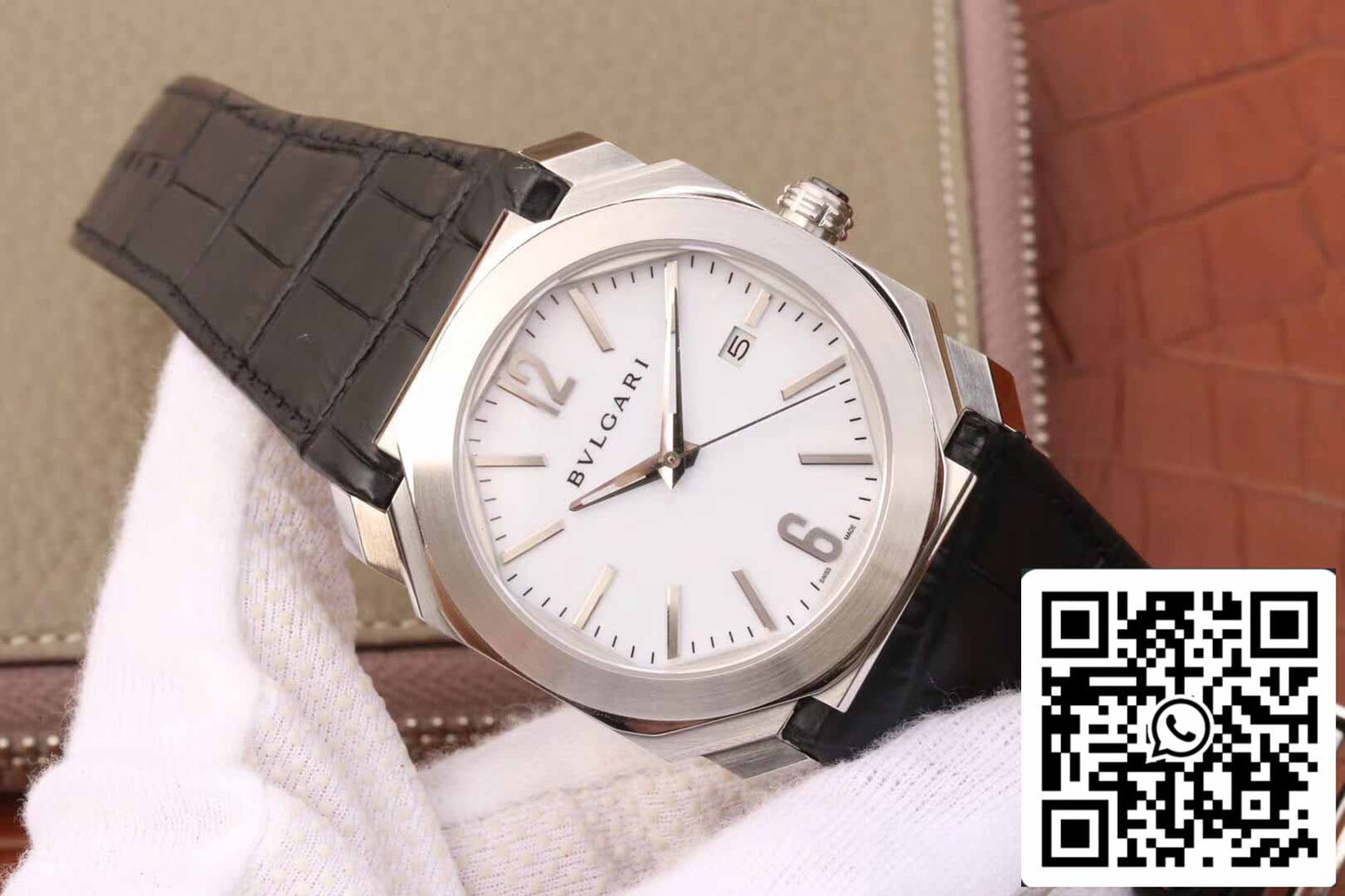 Bvlgari Octo 102779 OC41C6SLD 1:1 Meilleure édition Cadran Blanc