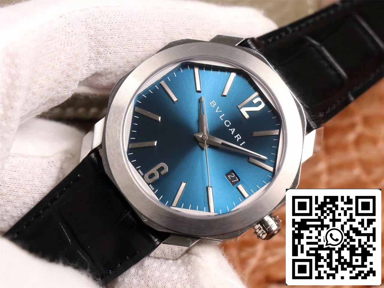 Bvlgari Octo 102429 1:1 Meilleure édition BV Factory Cadran bleu clair