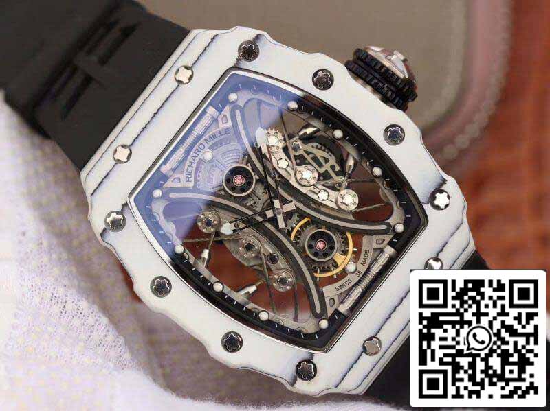 Richard Mille Pablo Mac Donough RM53-01 1:1 Meilleure édition Mouvement mécanique importé ETA suisse Cadran squelette Bracelet en caoutchouc noir