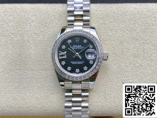 Rolex Datejust 28MM 1:1 Best Edition BP Factory Diamond set Black Dial