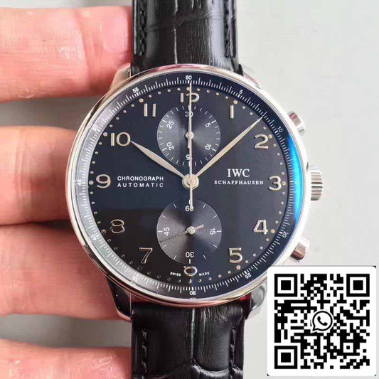 IWC Portuguese Chronograph IW371447 ZF Factory 1:1 Best Edition Swiss ETA79350 Black Dial