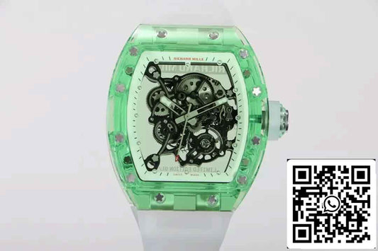 Replica Richard Mille RM055 Best  1:1 Edition RM Factory Green Skeleton Dial