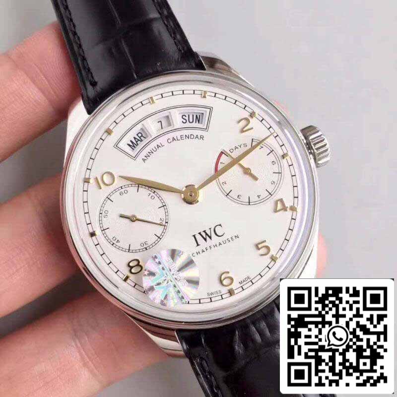 IWC Portugieser Jahreskalender IW503501 YL Factory 1:1 Best Edition Swiss ETA52850 Weißes Zifferblatt