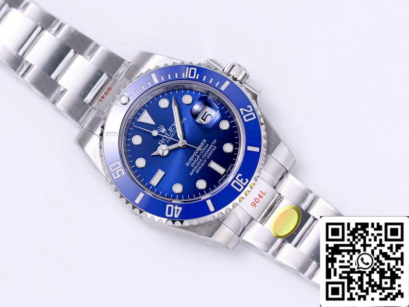 Rolex Submariner 116619LB-97209 1:1 Meilleure édition Noob Factory V12 Cadran bleu Mouvement suisse