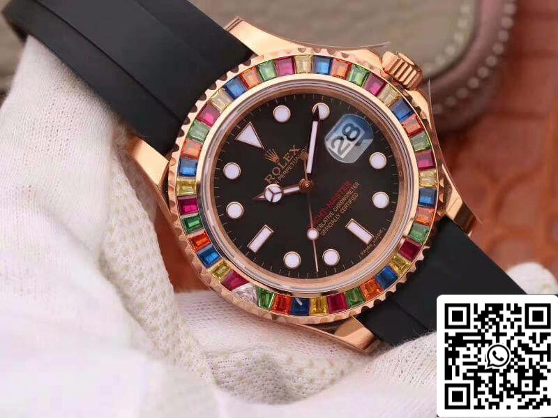 Rolex Yacht-Master 116695 Noob Factory 1:1 Meilleure édition suisse ETA2824 Cadran noir
