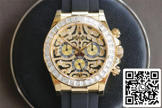 Rolex Cosmograph Daytona 116588 TBR 1:1 Best Edition Noob Factory Yellow Gold Diamond Bezel