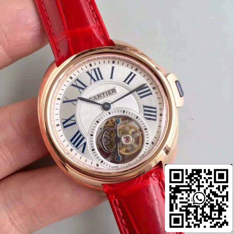 Drive De Cartier Tourbillon W4100013 1:1 Best Edition Schweizer Tourbillon weißes Zifferblatt