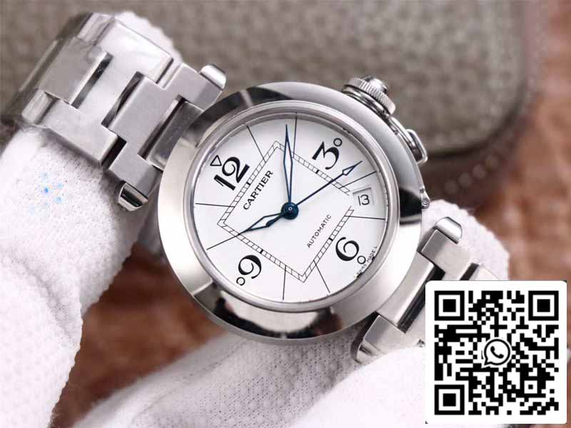Cartier Pasha W31074M7 1:1 Best Edition V9 Factory White Dial Swiss Cal.049
