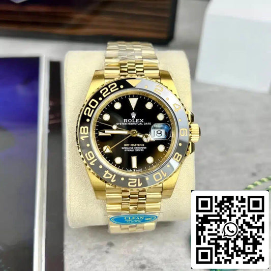 Rolex GMT Master II M126718GRNR-0001 1:1 Best Edition Clean Factory Black Dial