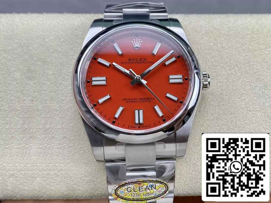 Rolex Oyster Perpetual M124300-0007 41MM 1:1 Best Edition Clean Factory Coral Red Dial