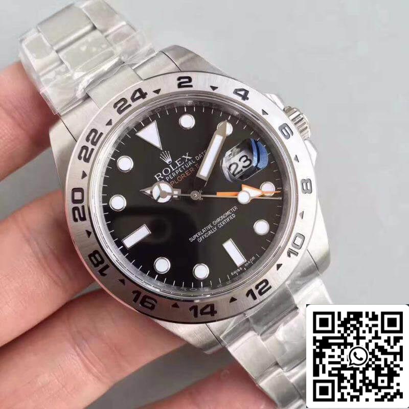 Rolex Explorer II 216570 Noob Factory V7 Herrenuhren 1:1 Best Edition Swiss ETA3187 Schwarzes Zifferblatt