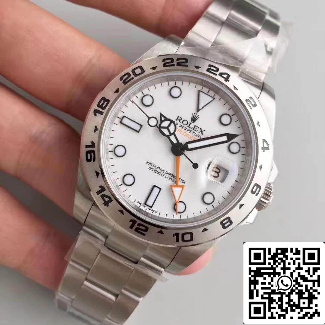 Rolex Explorer II 216570 Noob Factory 1:1 Best Edition Swiss ETA3187 Weißes Zifferblatt