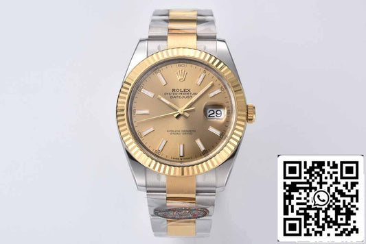 Rolex Datejust 41MM M126333-0009 1:1 Best Edition Clean Factory Gold Zifferblatt