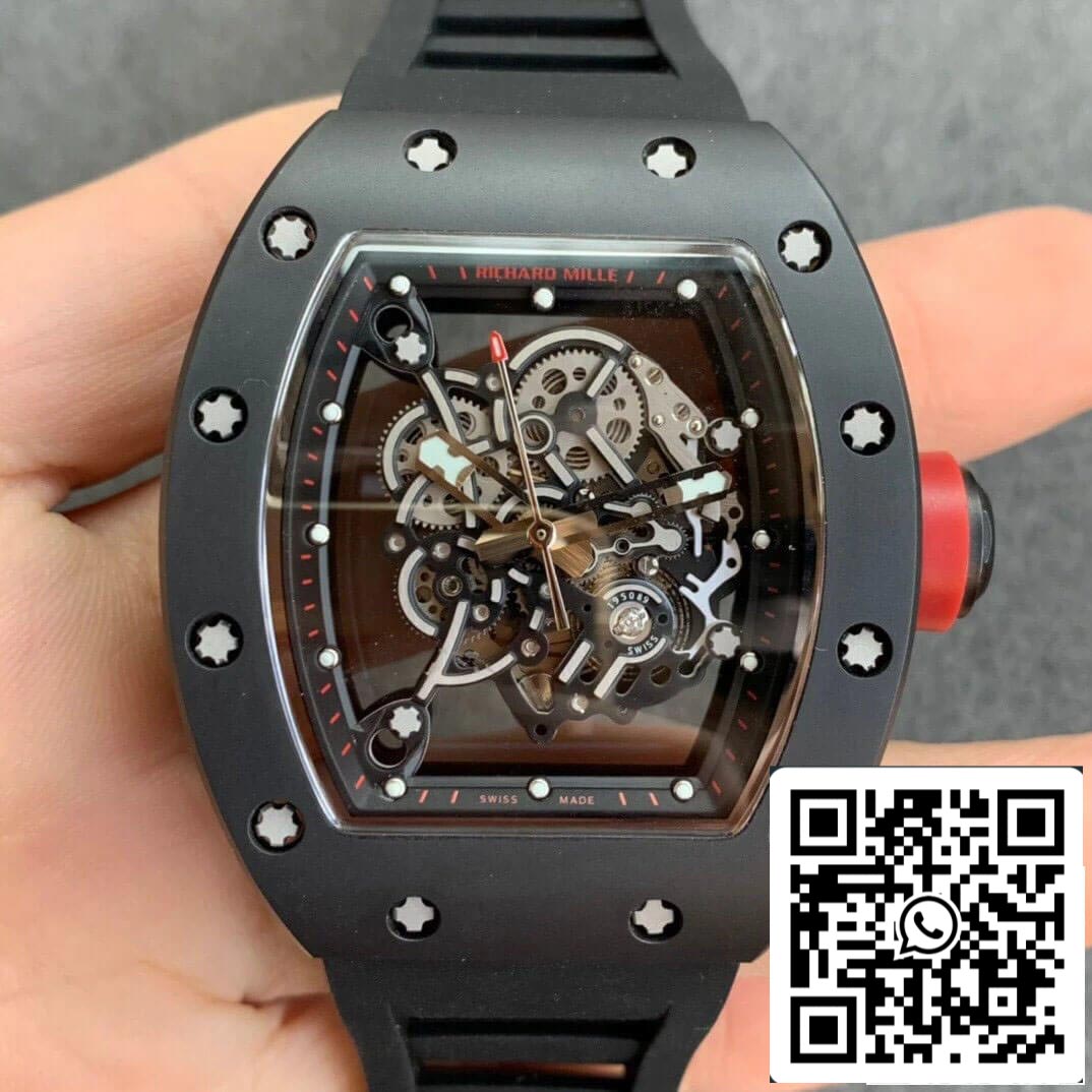 Richard Mille RM055 1:1 Best Edition KV Factory V2 schwarzes Keramikarmband