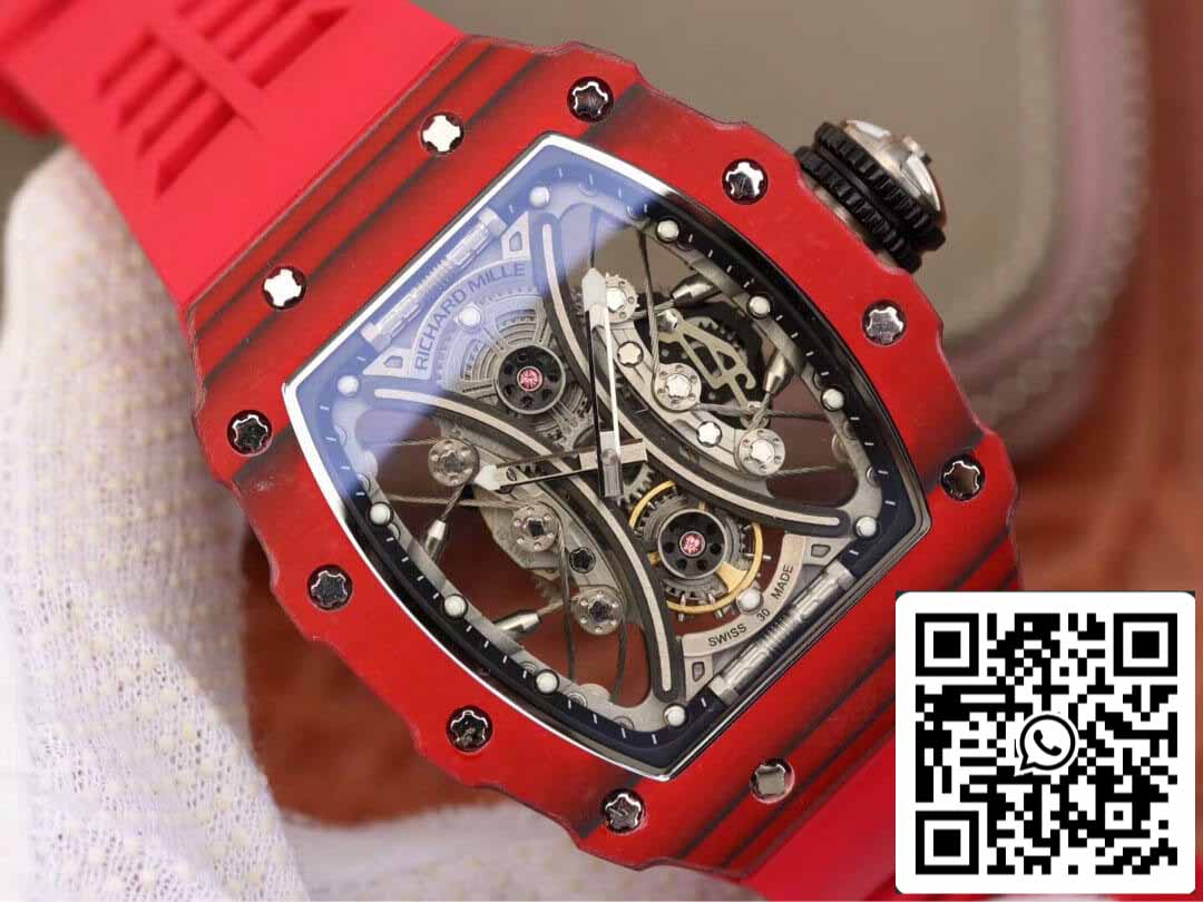 Richard Mille RM53-01 1:1 Meilleure édition KV Factory Red TPT Fibre de carbone
