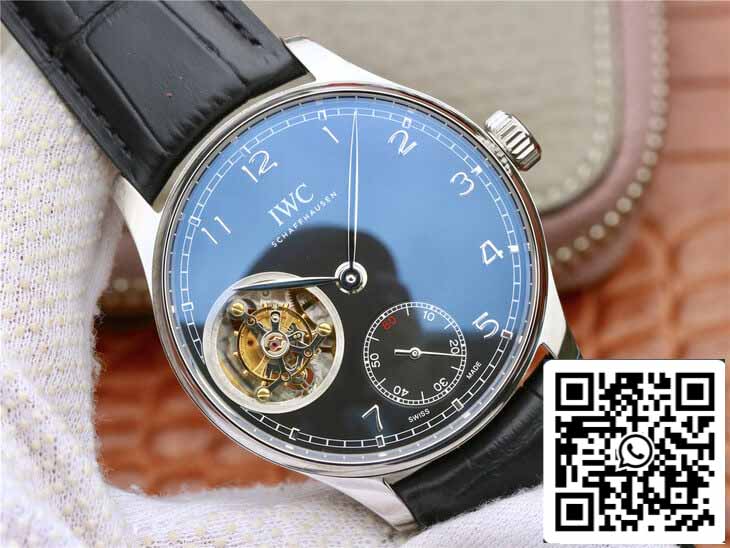 IWC Portugieser Tourbillon 1:1 Best Edition ZF Factory schwarzes Zifferblatt