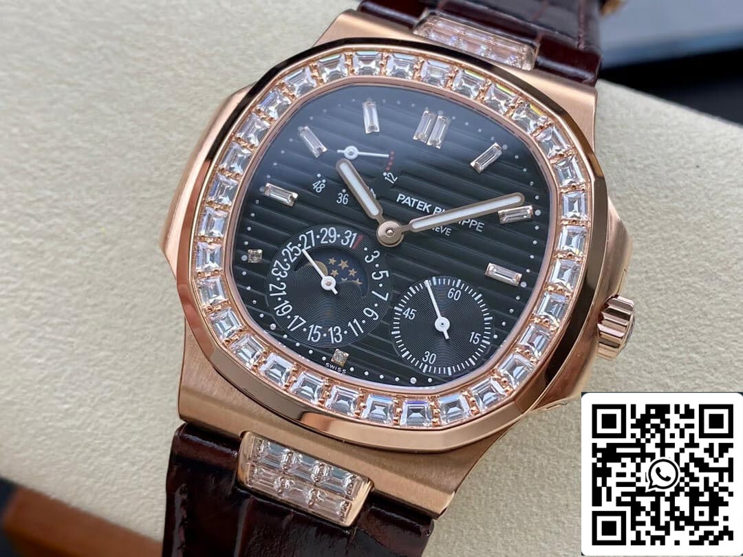 Patek Philippe Nautilus 5724R-001 1:1 Best Edition GR Factory mit schwarzem Zifferblatt