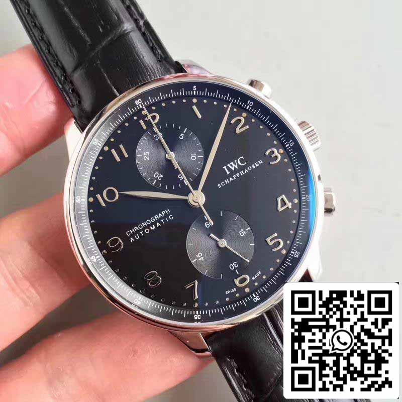IWC Portugieser Chronograph IW371447 ZF Factory 1:1 Best Edition Swiss ETA79350 Schwarzes Zifferblatt