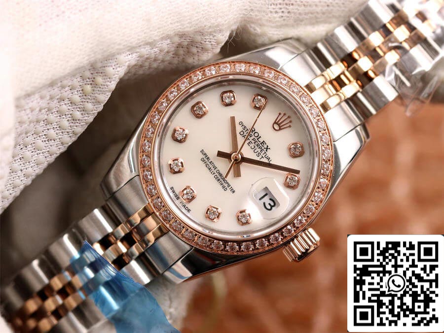 Rolex Datejust 28MM 1:1 Meilleure édition BP Factory Cadran blanc serti de diamants