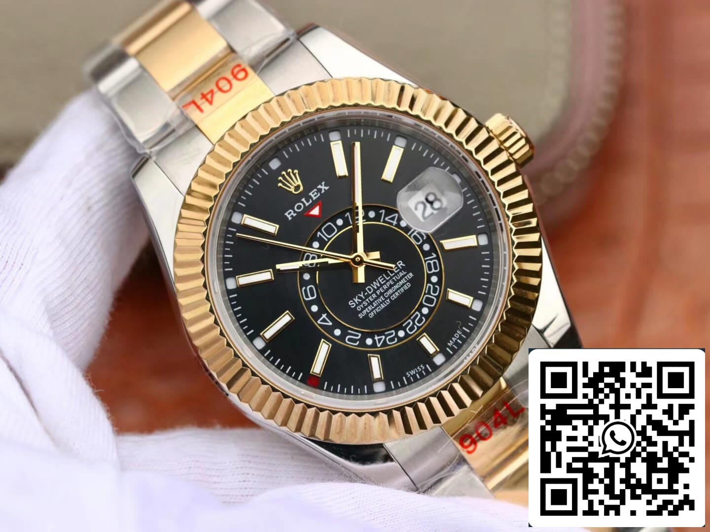 Rolex Sky Dweller M326933-0002 Beste 1:1 Edition Noob Factory schwarzes Zifferblatt