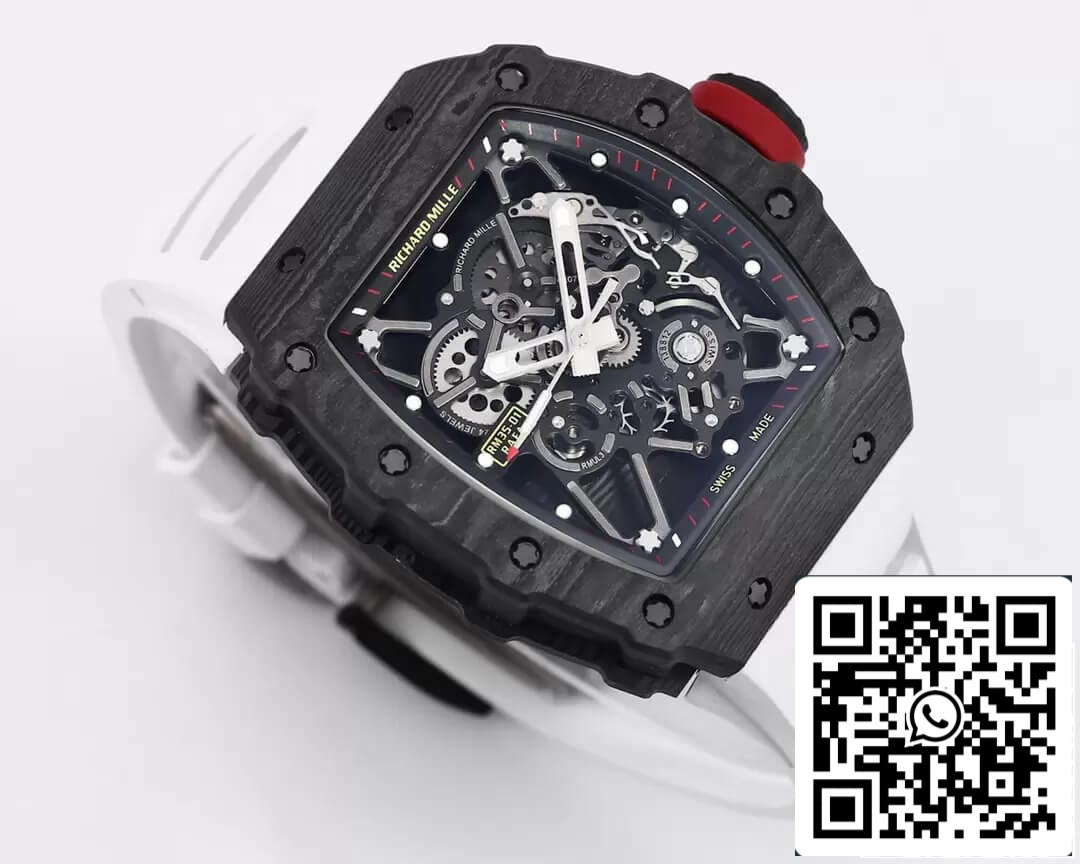 Richard Mille RM35-01 1:1 Best Edition BBR Factory weißes Kautschukarmband