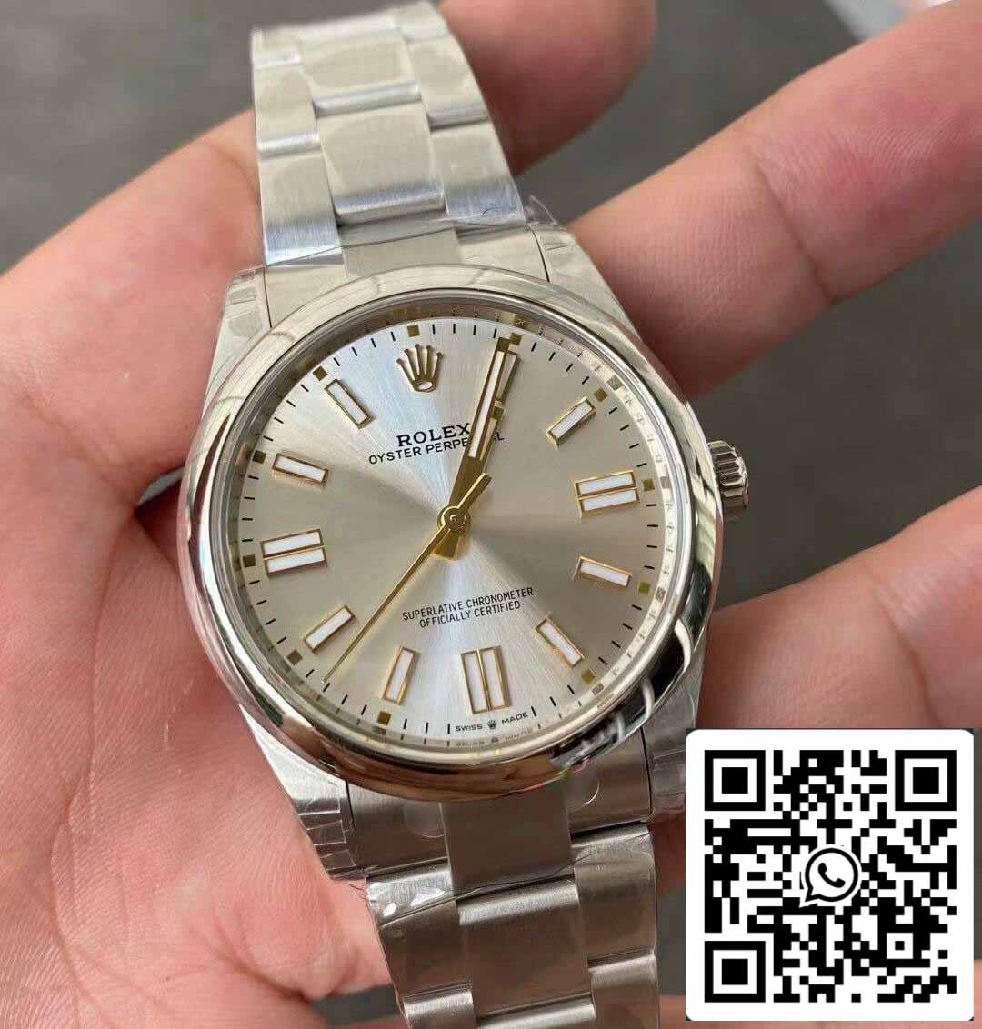 Rolex Oyster Perpetual M124300-0001 41MM 1:1 Beste Edition VS Fabrik Silbernes Zifferblatt