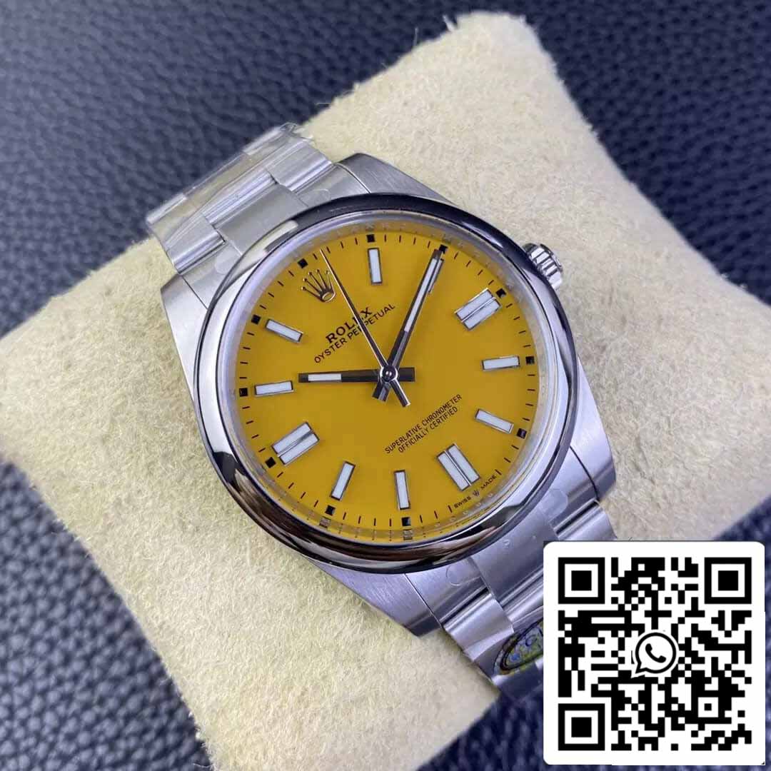 Rolex Oyster Perpetual M124300-0004 41MM 1:1 Best Edition Clean Factory gelbes Zifferblatt