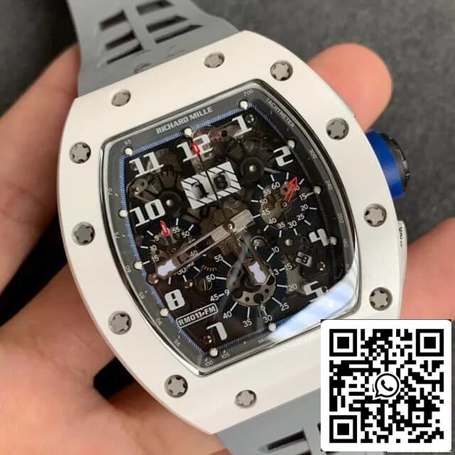 Richard Mille RM-011 1:1 Best Edition KV Factory Gehäuse aus weißer Keramik