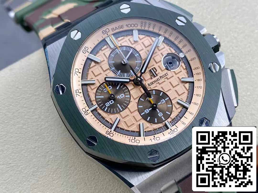 Audemars Piguet Royal Oak Offshore 26400SO.OO.A054CA.01 1:1 Best Edition APF Factory Beiges Zifferblatt