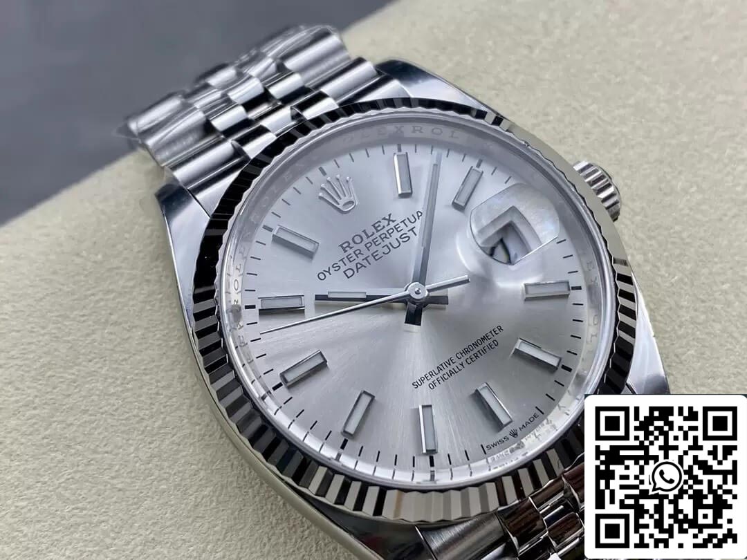 Rolex Datejust M126234-0013 36MM 1:1 Meilleure édition Clean Factory Cadran argenté