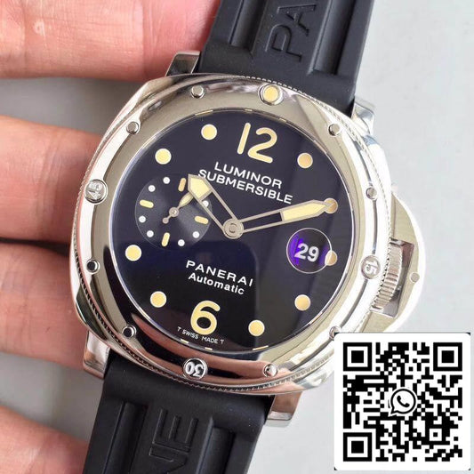 Panerai Luminor Submersible PAM024 mechanische Uhren 1:1 Best Edition Swiss ETA7750 Superlumed schwarzes Zifferblatt