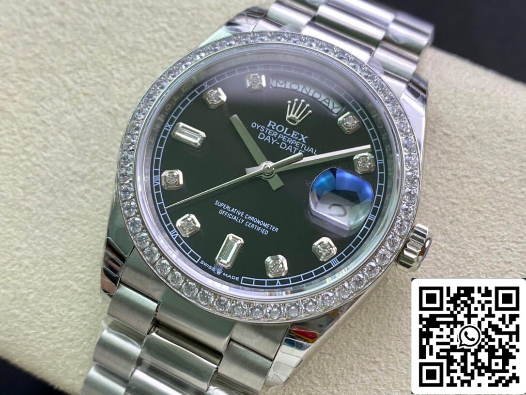 Rolex Day Date 118346 36 mm 1:1 Best Edition EW Factory schwarzes Zifferblatt